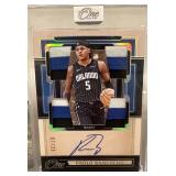 Paolo Banchero 2024-25 Panini One & One QUAD Patch Auto /25 On Card Orlando Magic