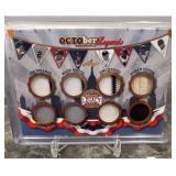 Bronx Legacy Oct. Legends Yankees 8 Player Game Used Relic 14/30 Jeter Rivera