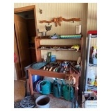 Potting table and garden supplies