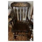 Vintage Wooden Rocker #2 Tol Painted back. Pr