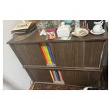 Vintage Album Cabinet. 2 shelves with 3 access panels.