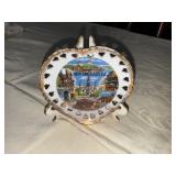 New Orleans Vintage Heart-shaped Souvenir Plate with Heart Cut-outs, With Stand, $15