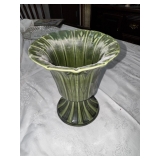 Green vine/bud pedestal planter/vase, $27