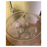 Vintage Glass Punch Bowl Set. $195