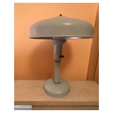 Art Deco Green Metal "UFO" Table Lamp w 3Way Switch. $200