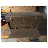 Vintage Kennedy Kits Metal Machinist tool box. Comes with tools.$100