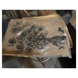 Set of 2 Vintage 18" Copper Colored Metal Peacocks Wall Decor.$55