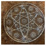 Anchor Hocking Clear Heavy Depression Prescut 11" Sandwich/Serv Platter, Star of David.$23