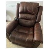 Leather electric recliner-$250