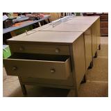 4 heavy Metal 3 drawer chests. $40.00 each