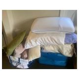 Pillows, throw and sleeping