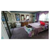 Miscellaneous bedroom furniture, paintings and knick-knacks.