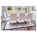Vallardia Extendable Dining Table + 8 Chairs - BRAND NEW