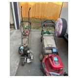 Lawnmower edger rototiller