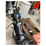 golf bag and clubs