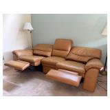 The Ethan Allen Conover scoop-arm wall reclining modular Leather sofa which is very comfortable and 