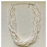 Vintage Ross Simons Baroque Pearls Multi Stand Necklace/Choker