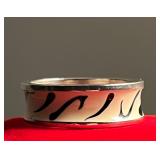 Milor Sterling Silver & Enameled Band Ring