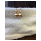 Veronese Gold over Sterling Ball Drop Earrings