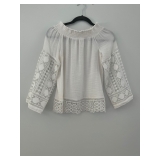Ramp Brook White Smocked Blouse