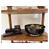Set of 5 lacquer stacking boxes