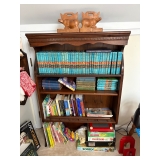 Vintage Hardy Boys Books on Ethan Allen shelf