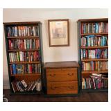 2 Matching office bookcases with loads of books