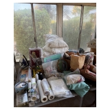 Sewing supplies, yarn,.