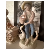 Many porcelain figures.