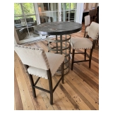 Metal Bar Table and Chairs