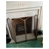 Fire place screen and poker set