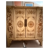 Gold and yellow cabinet