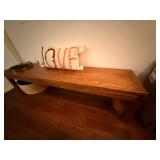 Wood bench