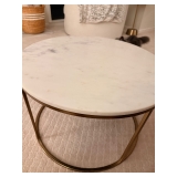 Brass marble round table