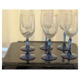 6 wine glasses 