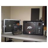 Basement:  Peavey BE Equipt 1245, Vox DA5,  