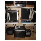 Basement:  Peavey, Klipsch mx-80 speaker, Symponic Video cr3909 