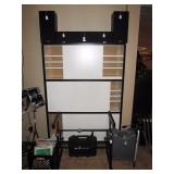 Basement:  5 Kenmore 401 speakers, White storage cabinet, Z Stand, Iron Cobra Pedal Box