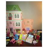 Living Room:  Fisher Price loving Family Twin Time Doll House w/Furniture