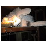 Garage:  Mountains and Train Tunnel use for the Dept 56 Display