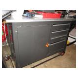 Garage:  Craftsman Work Bench on Wheels--Stainless Steel Top