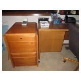 Upstairs Bedroom Right: Oak File Cabinet, 