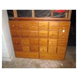 Garage:  Apothecary Cabinet 26 drawers 