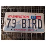 Garage:  Washington License Plates "79 Bird" 