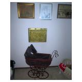 UpStairs Center Bedroom:  Baby Buggy, Pictures