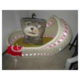UpStairs Center Bedroom:  (Close Up) Bassinet , Animal Blanket