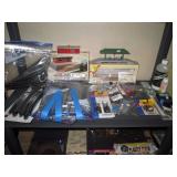 Basement: Atlas Track, Bachmann Track, Wiring, Liquid Smoke, Screws, Track ends 
