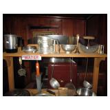 Back Bedroom  Aluminum & Steel Pots & Pans, Garden Work Bench