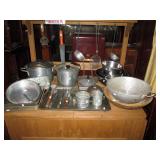 Back Bedroom  Aluminum & Steel Pots & Pans, Garden Work Bench