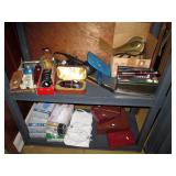 Back Bedroom: Vintage Hair Dryer, Rubber Gloves, Combs, Brushes, Boxes